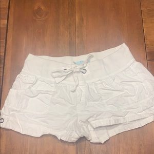 White cargo shorts